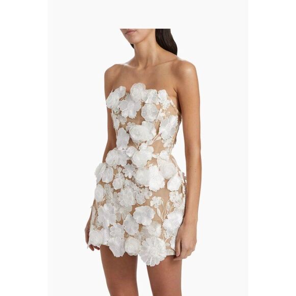 Bronx and Banco White Floral Mini Dress - Picture 5 of 16